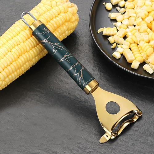 Image of Corn Peeler, Corn Stripper for Corn on the cob Remover Tool,Stainless Steel Multifunctional Kitchen Grips Corn Planer Cob Cutter kernels, with Hand Protect