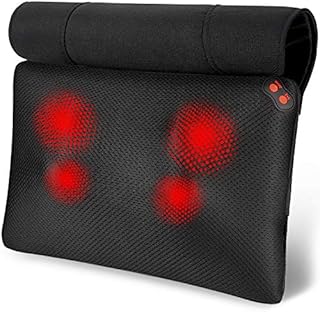 Back Massager with Heat, Shiatsu Back and Neck Massager, Deeper Tissue Kneading Massage Pillow for Neck, Back, Shoulder, Leg, Foot, Body Relieve Muscle Pain - Relax Gift for Her/Him/Friend/Dad/Mom