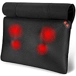 WOQQW Back Massager with Heat, Shiatsu Back and Neck Massager, Deeper Tissue Kneading Massage Pillow for Shoulder, Leg, Foot, Body Relieve Muscle Pain - Relax Gift for Her/Him/Friend/Dad/Mom
