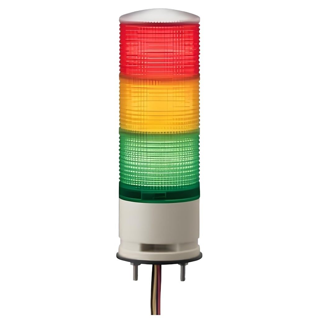 XVGB3SW, columna de señalización LED (rojo, amarillo/naranja, verde) + zumbador integrado, siempre encendido, diámetro: 60 mm, 24 V CA/CC