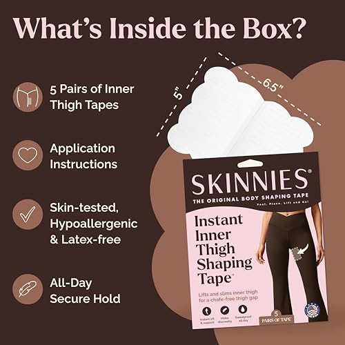 Image of Instant Lifts Skinnies Inner Thigh Tape - Patented & Made in USA - Slim Inner Thigh & Prevent Chafing - Body Tape for Women