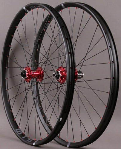 WTB Asym i29 27.5 650b Mountain Bike Wheelset Red Novatec Hubs Thru Axle or QR