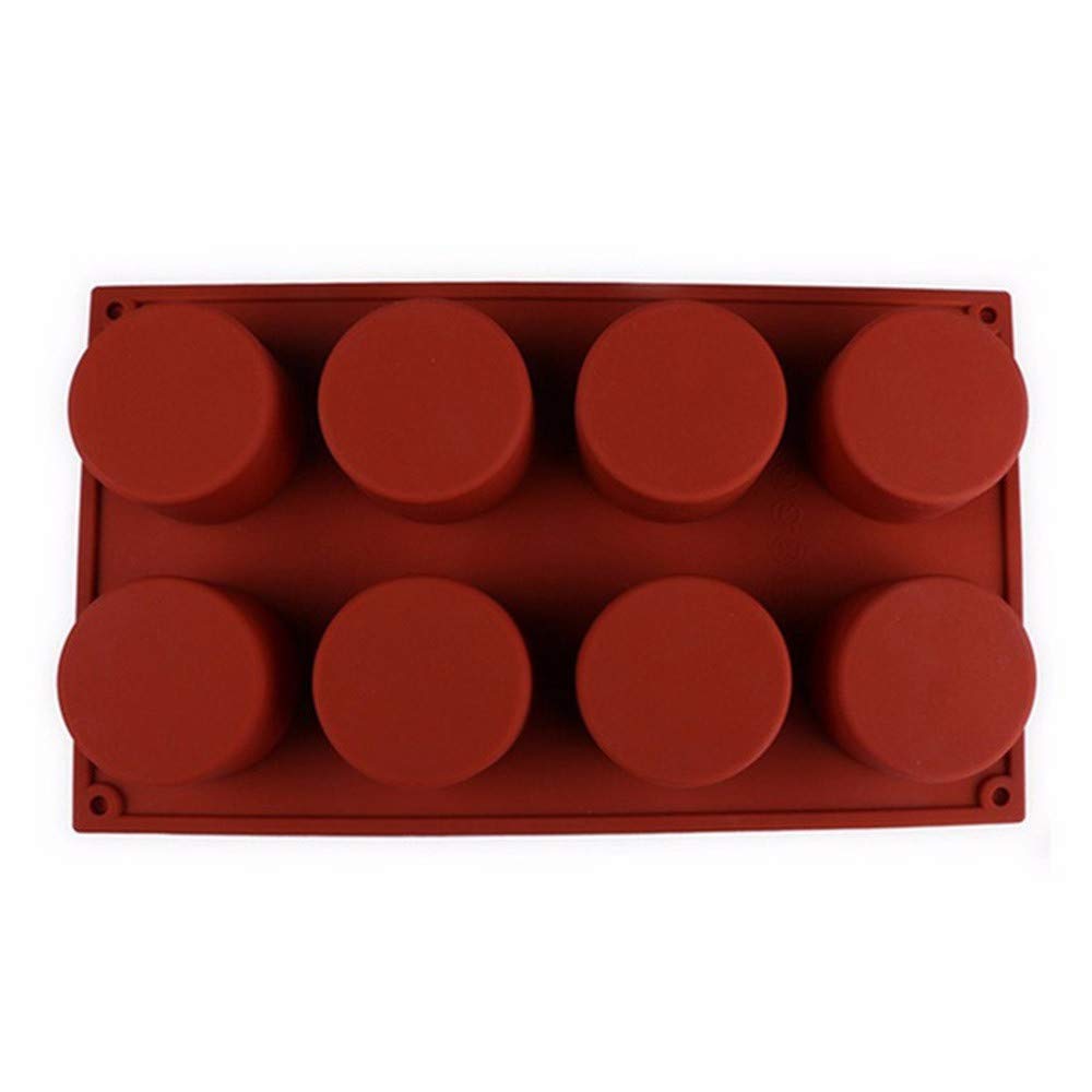 Kalmstore 8-Cavity Oval Shape Holes Soap Mold Silicone Chocolate Mould Tray Homemade Making DIY Cake Mould