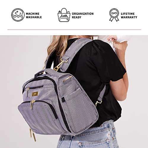 JuJuBe | BFF Baby Diaper Bag Backpack - Convertible Messenger Bag Travel Backpack for Women - Machine Washable | The Queen of The Nile - Thumbnail 4