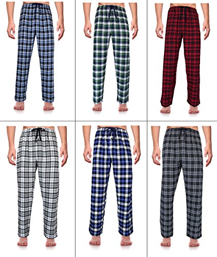 RK Classical Sleepwear Men’s 100% Cotton Flannel Pajama Pants,3