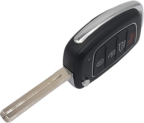 Miniatura 4 de Funda de repuesto plegable de 4 botones para Hyundai Sinata Santa Fe, llavero de entrada sin llave (1 unidad)