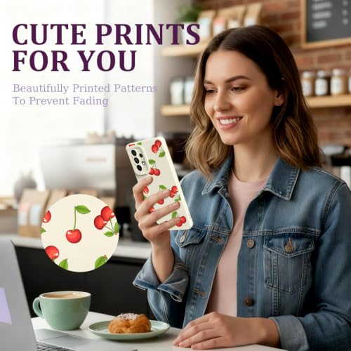 CASBST for Galaxy A53 5G Phone Case, Printed Silicone, Red Cherry - image 5