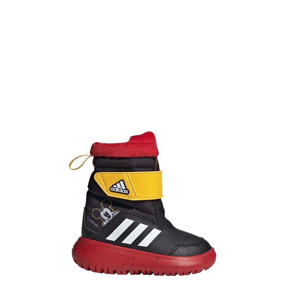 adidas Infant Boys Winterplay Mickey Pull On Casual Boots Ankle - Black - Size 7 M