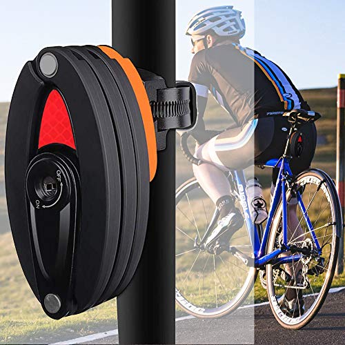 Image of WOTOW Folding Bike Lock, Heavy Duty Steel Foldable Bike Chain Lock with Mounting Bracket, 35 inch Unfolding Anti Theft Bicycle Lock with 3 Key for Mountain Road City Bikes Scooter Motorcycle