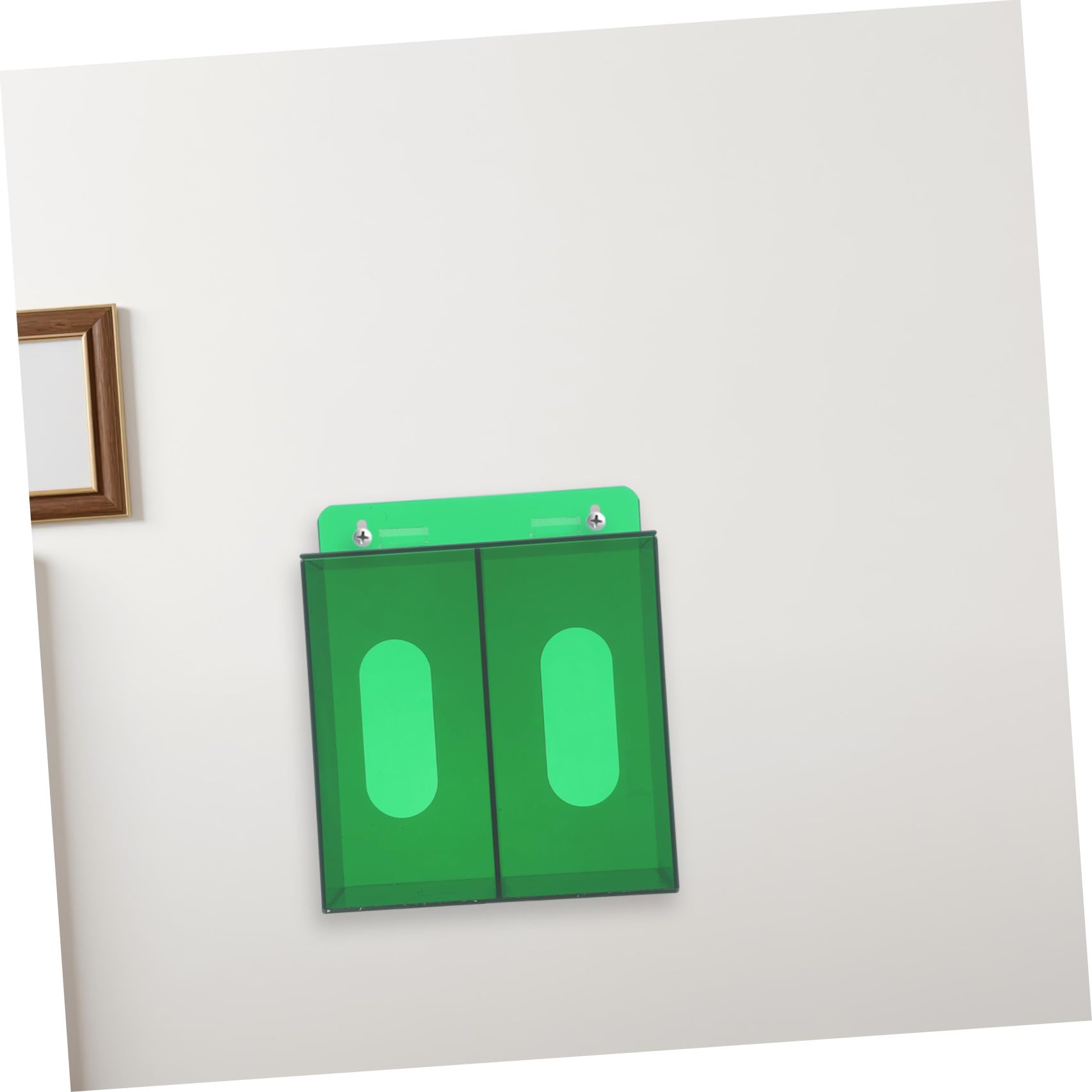Porta Mascherine in Acrilico con Supporto a Muro Contenitore Compatto per Maschere e Guanti per Ambienti di Laboratorio e Uso Industriale