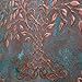 Handmade Copper Kitchen Backsplash Tiles, Celtic Tree of Life with Celtic Knot Border Kitchen Splashback, Decorative Copper Backsplash Panel, Copper Stove Backsplash, Indoor Outdoor Wall Decor (Green)