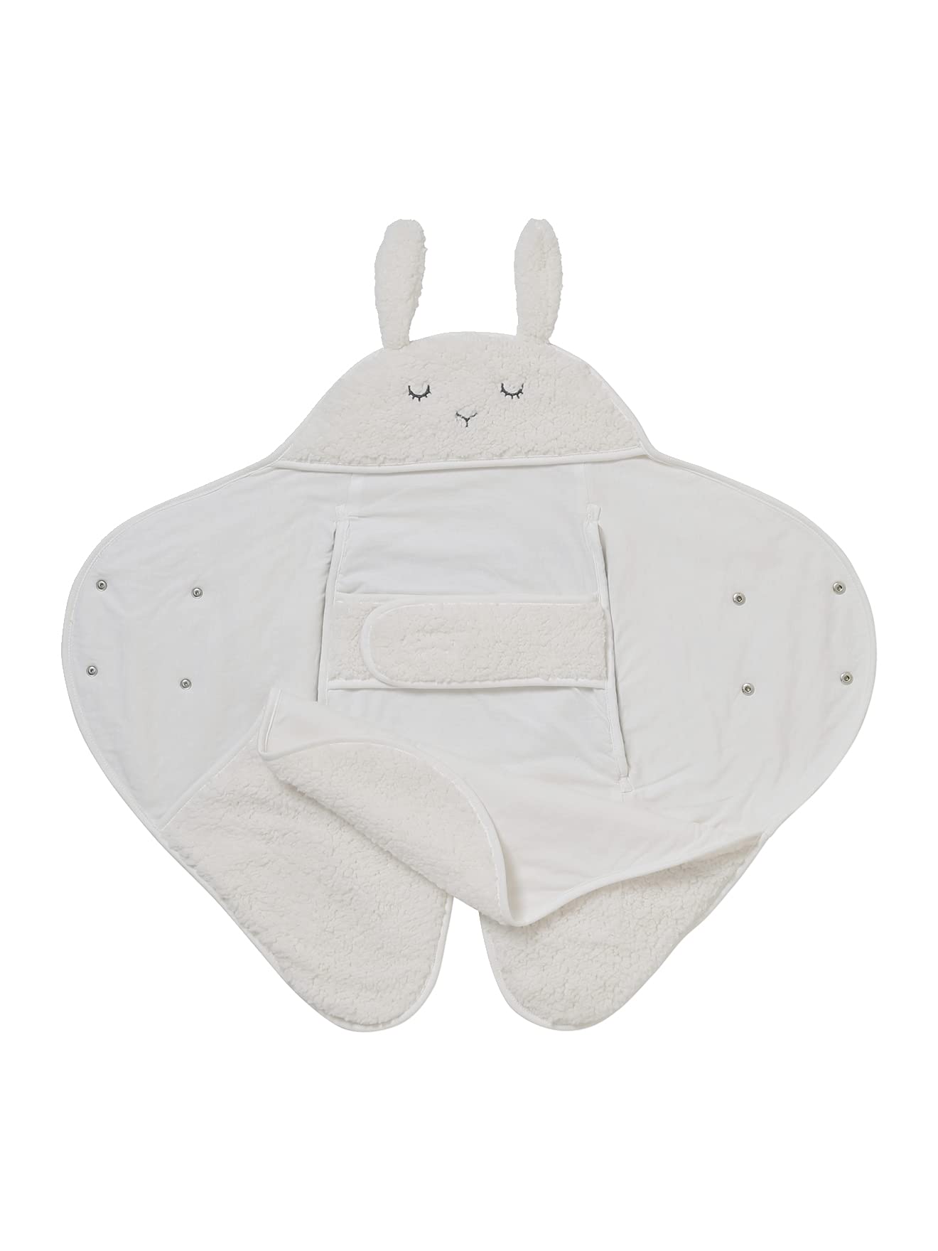 VERTBAUDET Plaid Chancelière Bébé Coque et Nacelle en Peluche ivoire TU