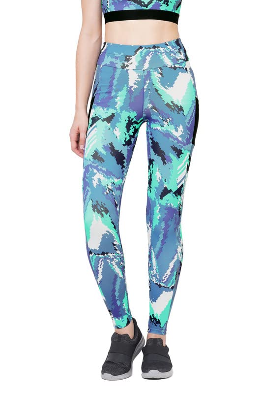 Image of JUST-Dry 7 /8 HIGH Waist CAMO Print GO Train Workout Tights