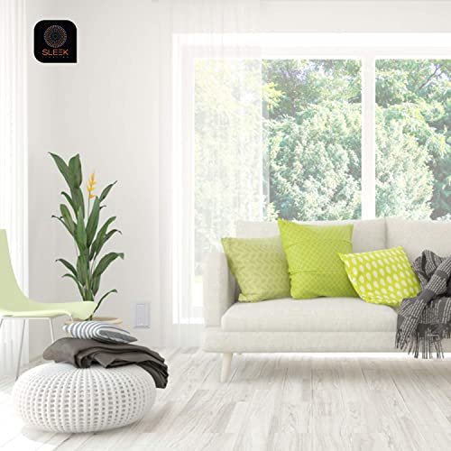 Image of Pack of 4 Wall Plate Outlet Switch Covers by SleekLighting | Classic Beadborad Wall plates| Variety of Styles: Decorator /Duplex /Toggle /Blank / & Combo | Size: 1 Gang Blank