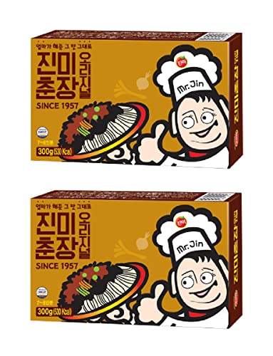 Korean Black Bean Paste Sauce, Chunjang Sauce 춘장, 짜장소스 (Original 300g (Pack of 2))