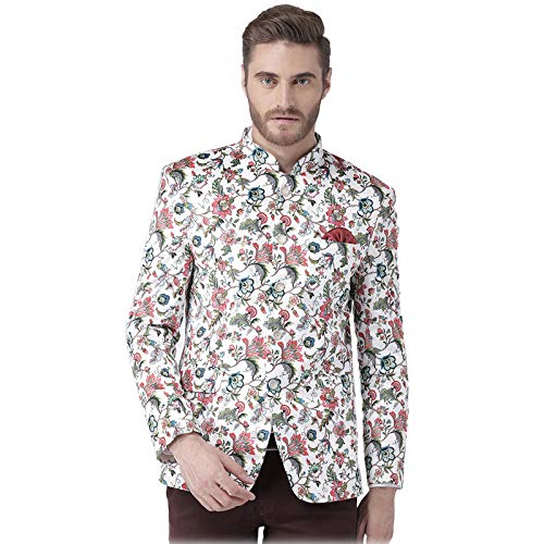 hangup Men's Notch Lapel Regular fit Blazer 5Button_BLZ_36_Multi-Coloured d48