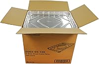 Vista 3 de HFA 2063 - Bandeja de papel de aluminio de tamaño medio para hornear, recipientes desechables para hornear (100)