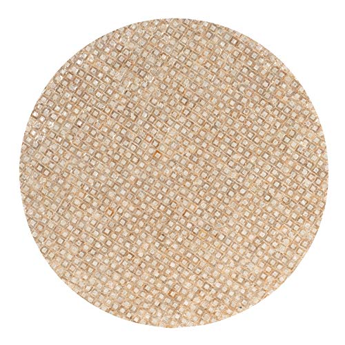 Linon Maui Wood Capiz Mosaic Coffee Table In Gold #TOP1