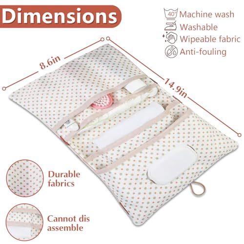 LAINIKE Windeltasche Organizer und Kosmetiktasche 2in1 Windeltasche Kleine Wickeltasche Organizer Baby Windeltasche für Mutter Unterwegs (Igel)