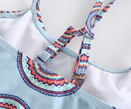 Image of Girls Two Piece Bikini Swimsuits Striped Ruffle Swimwear Falbala Bathing Suit Set