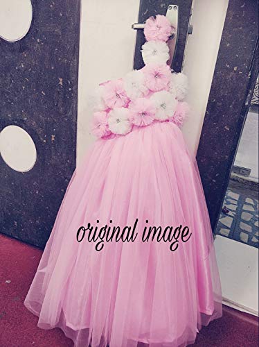 Image of TILISM Girl's Net Fit and Flare Maxi Wedding Dress | $P