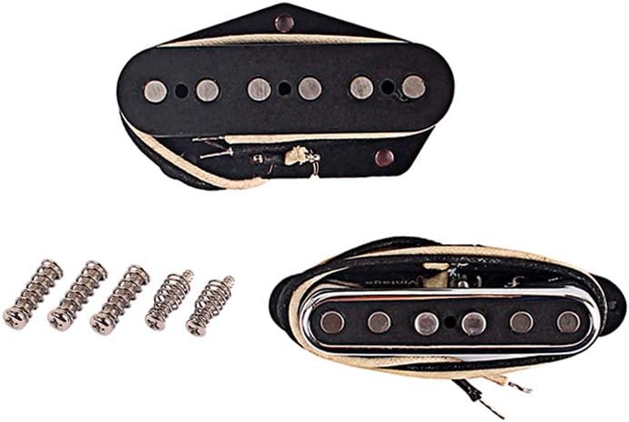 Alnicov Guitar Pickups Set Neck and Bridge Pickup With F mark For Tele Telecaster Style Electric Guitar Parts Replacement