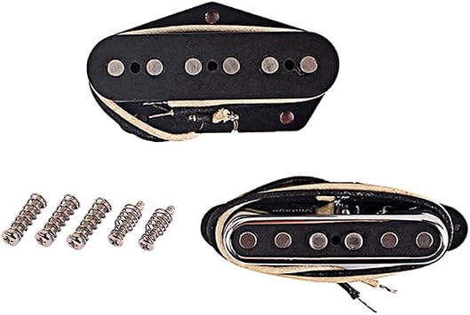 Alnicov Noiseless Vintage Guitar Pickup Set Neck and Bridge Pickups for Electric Guitar Replacement Parts Tele-Telecaster Style with F Mark