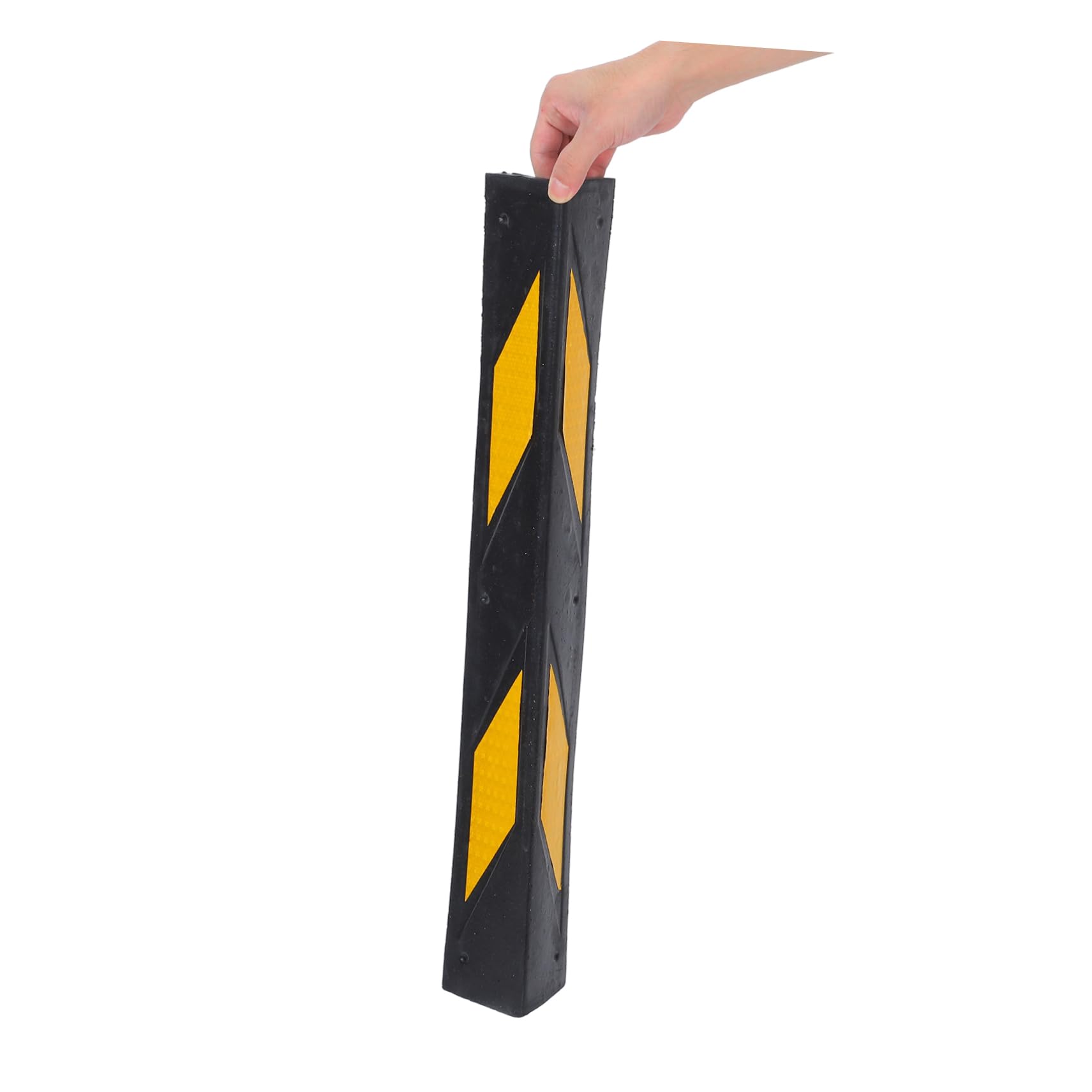 ULTECHNOVO Protector de Esquinas de Garaje Reflectante en L 600x100x10 Mm de Goma Amarilla y Negra 1 Kg para Protección de Paredes y Columnas en Estacionamientos Vehículo