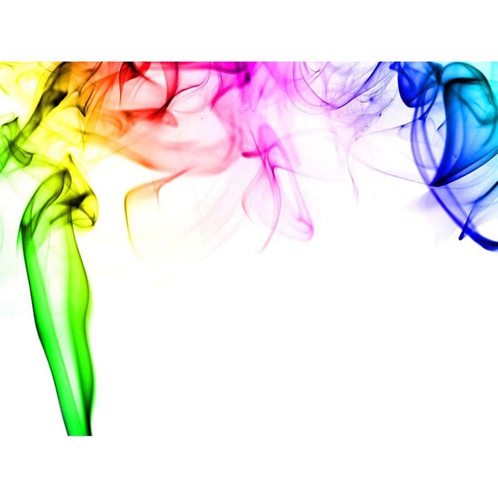 Wee Blue Coo Coloured Smoke Rainbow Swirls Art Print Poster Wall Decor Art Print Poster Wall Decor 12 x 16 Inches