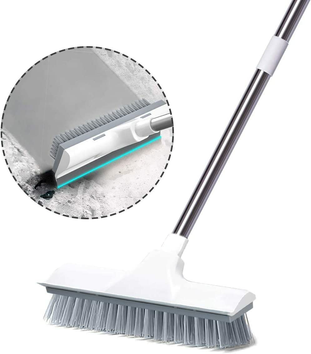 ZSIGNS Bathroom Cleaning Brush with Wiper 2 in 1 Tiles Cleaning Brush Floor Scrub Bathroom Brush with Long Handle 120° Rotate Bathroom Floor Cleaning Brush Home Kitchen Cleaning (Tiles Cleaner White) (B0BLPRXGW5) Amazon Price History, Amazon Price Tracker