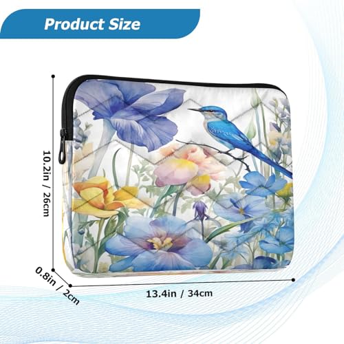 Funda para portátil de 13-14 pulgadas con diseño azul vintage miniatura 3