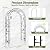 RUCOIN Garden Arch – 51"(L) x 88"(H) Metal Arbor, Thickened Rust-Proof Steel Pipe, Garden Gate Arch for Backyard Entry, Trellis for Climbing Plants Outdoor, Walkway Arbor for Yard, Patio, Courtyard