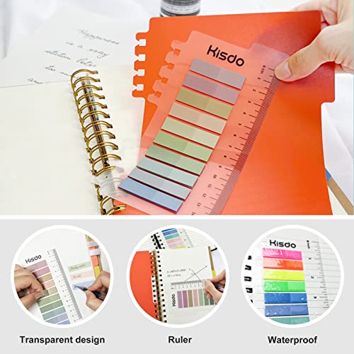 Kisdo 2 Pack A5 Hardcover Large Spiral Notebook, Subject Notepad For Work, Professional Journal With Colored Movable Dividers, Pocket And Transparent Sticky Note With Ruler, Blank/Lined Sketchbook Drawing Notebooks Diary Memo Notepads, 6.3”X8.2”(Black/Brown) #TOP3