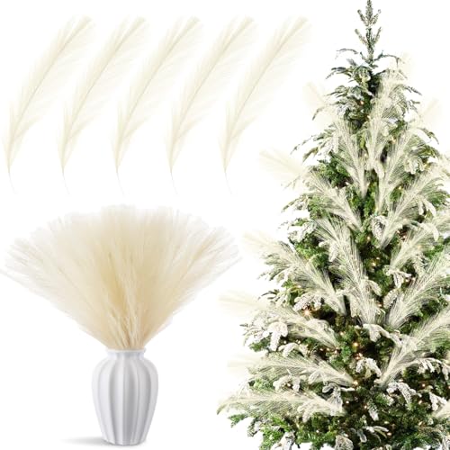 Cinnvoice Ivory Pampas Grass Tree Decor
