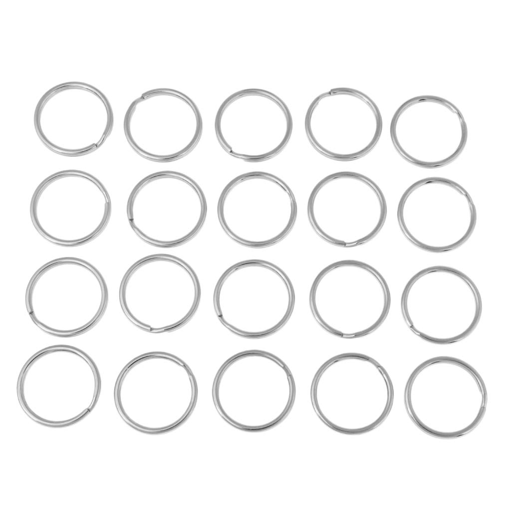 10 set di 20 portachiavi a forma di foglia, anelli per portachiavi, artigianato, 1,8 x 28 mm
