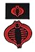 Cobra Embroidered Patch Bundle red/blk 2pcs Hook Patch by Miltacusa
