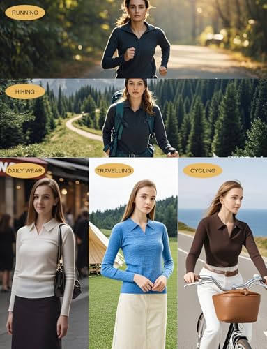 100% Merino Wool Sweater Womens V Neck Long Sleeve Pullover Lightweight Softknit Merino Wool Shirt Women Tops4