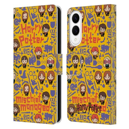 Protection Harry Potter Galaxy S25 Edge : Étui en cuir avec fentes pour cartes