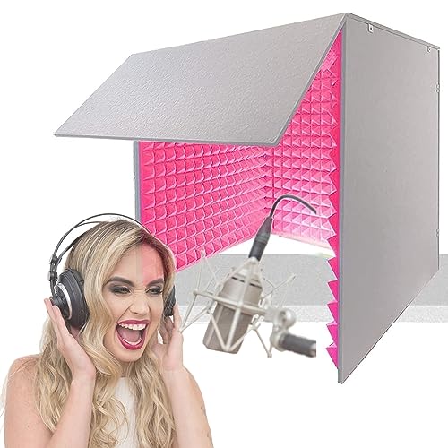 Cabina de aislamiento para micrófono WORDFUN, cabina portátil para sonido, cabina de grabación vocal, cabina para estudio en casa, cubierta insonorizada de escritorio, adecuada para estudio, blog y uso vocal miniatura 1