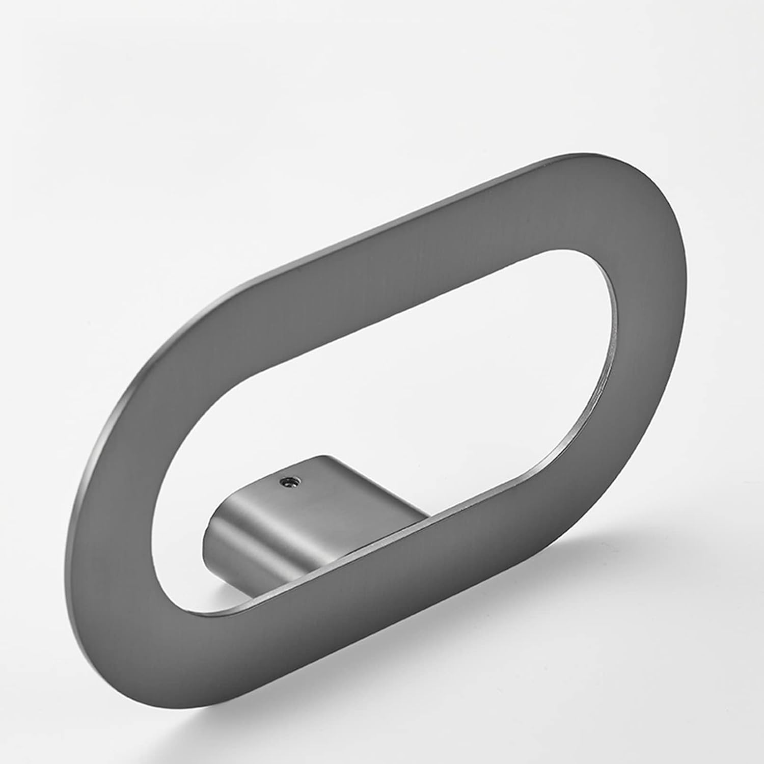 LSLYTQ Ash Towel Ring, Zinc Alloy Spray Paint Towel Rack, Toilet Bathroom Pendant, Wall-Mounted Punched Hand Wipe Hanger