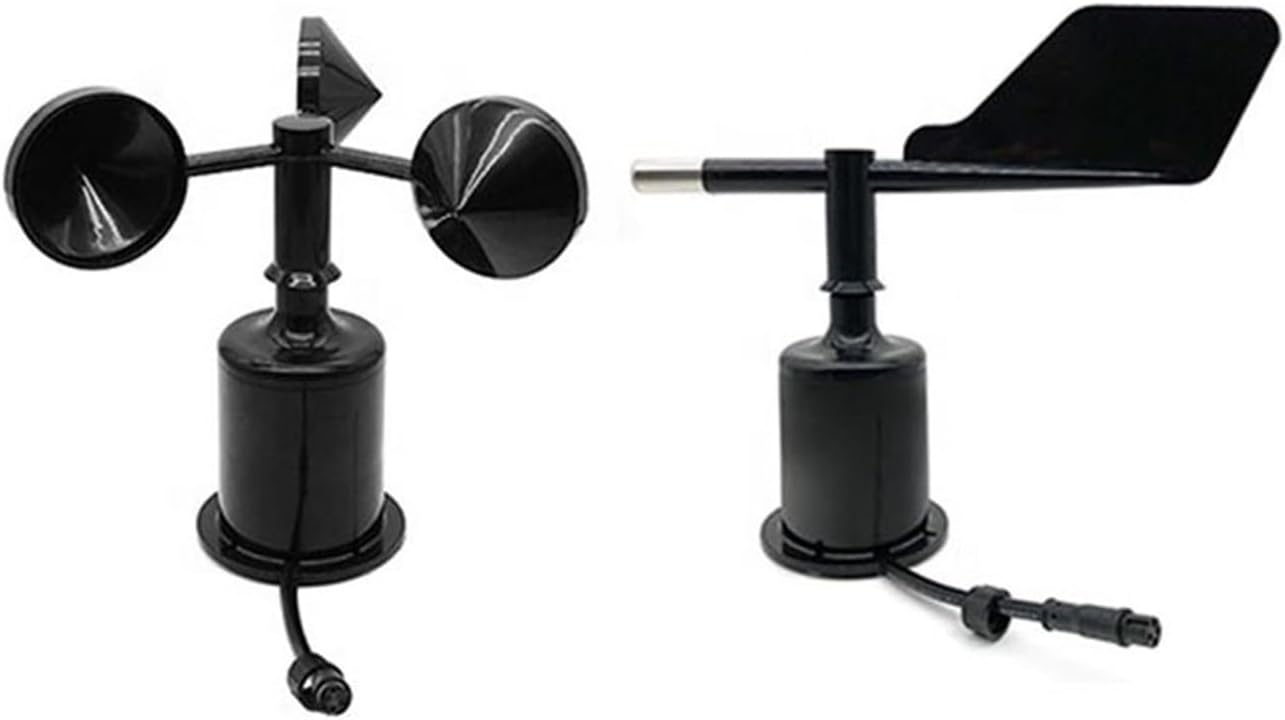 Wind Speed Sensor Wind Direction Three Cups Meteorological Site Tower Crane Mine Transmitter High Precision Meter for Environmental(4-20ma Output,Wind Speed)