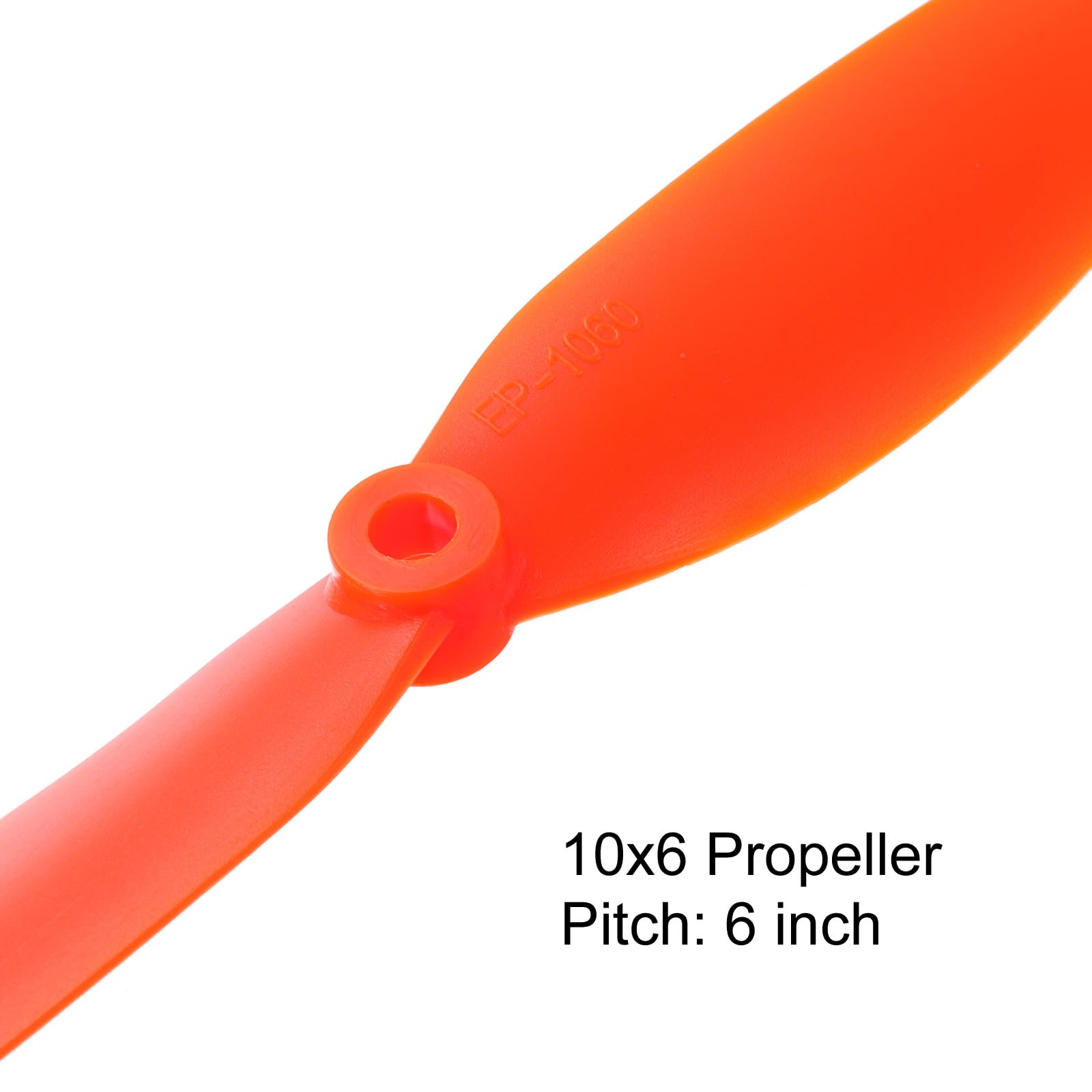 QUARKZMAN Hélices 1060 De Repuesto Para Aviones RC – 6 Pares De Paletas Naranjas De 10x6 Pulgadas Con Adaptadores, Vuelo Estable Y Eficiente