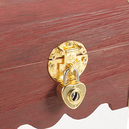 Vosarea Piggy Bank Vintage Wood Treasure Chest Rustic Small Wooden Box Decorative Coin Bank With Lock Money Bank Money Saver Storage Box Keepsake Gift For Boys And Girls #TOP4