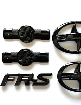 Set Black Out Car Emblem Exterior Front Rear Side Badges for GT86 Scion FR-S 2012-2016 SC-S5GB Glossy Black