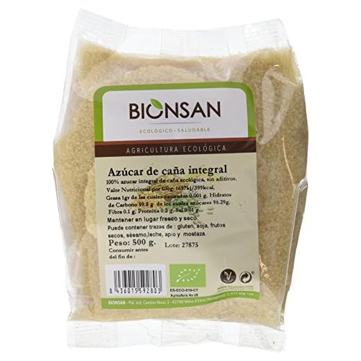 Bionsan Azúcar de Caña Integral - 3 Paquetes de 500 gr - Total: 1500 gr