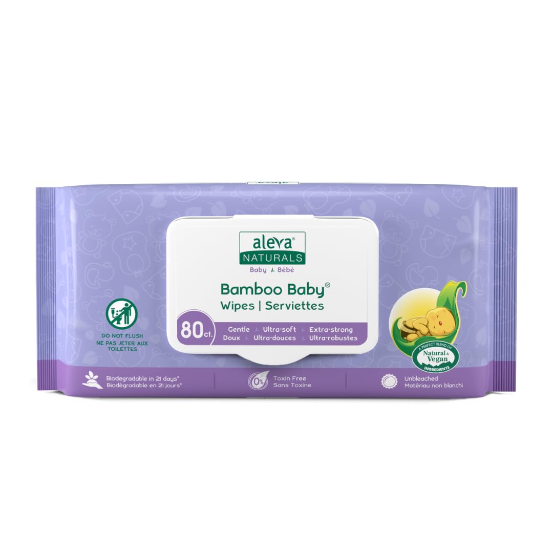 Aleva Naturals Bamboo Baby Wipes - 80 ct