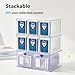 DEEIF 6 Drawer Trading Card Storage Box, 2200+ Cards Organizer with Divider, Clear Stackable Drawers for TCG, MTG, PTCG, Sports Cards (6 Drawer Card Box)