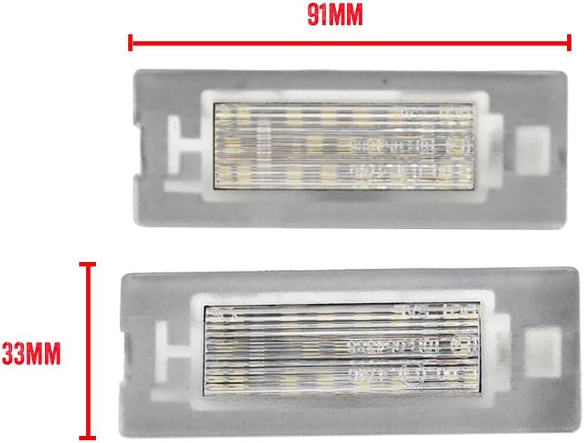 Compatible with F-IAT Panda MK3 MK4 Typ 169 312 319 2003-2012 Error Free White LED License Number Plate Light Lamp OEM:71734797