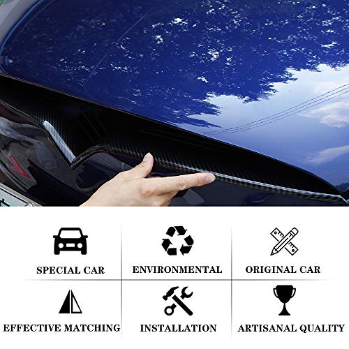Image of Front Grille Insert Trim for Tesla Model X 2016-2020 Car Exterior Accessories ABS Imitation Carbon Fiber Outer Decoration