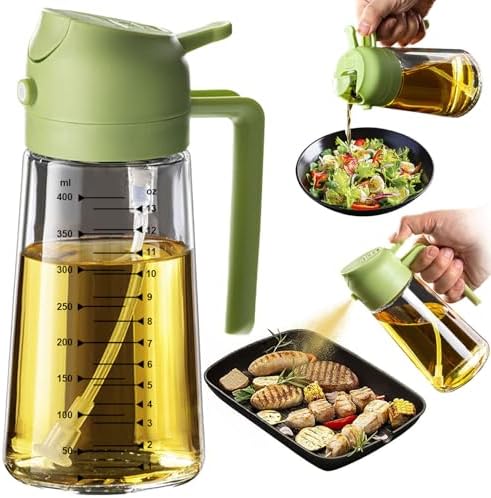 TrendPlain 16oz/470ml Glass Olive Oil Sprayer for Cooking – 2 in ...